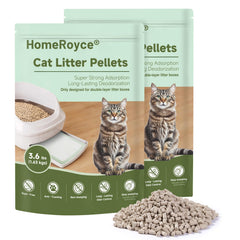 HomeRoyce double-layer litter box setup demonstrates efficient waste separation for easy care