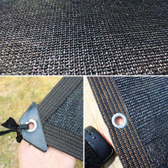 HomeABC shade panel in patio setup creates a comfortable outdoor space.