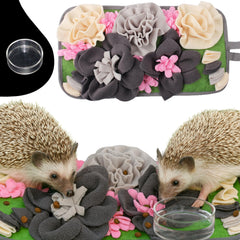 Homedy Crafts foraging mat hedgehog enrichment in action, promoting sniffing and problem-solving