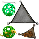 Homedy Crafts snake enrichment ball with hammock for active terrarium play
