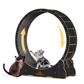 Homegroove cat wheel 46in assembled, spacious indoor running space for energy burn