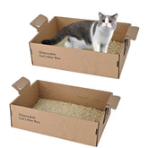 HomeGroove disposable litter box folded for quick travel and mess-free use.