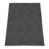 HOMEK absorbent dog door mat with chenille traps mud at the entry.