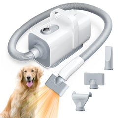 HomeRunPet dog dryer front view, compact design for home grooming