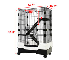 Homey Pet crate dimensions: 25 x 17 x 38 inches for roomy housing.