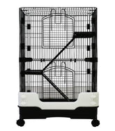 Homey Pet 3 Levels Crate overview showing a spacious habitat for small pets.