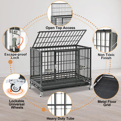 Homey Pet 37-inch crate side door for convenient feeding