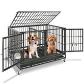 Homey Pet 43 Inch Stackable Dog Crate for space savings in multi-pet homes