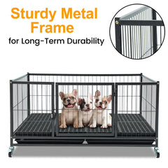 Homey Pet 43inch Whelping Box front door entry enabling gentle access for dam and puppies