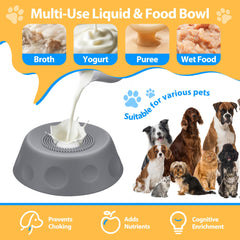 Homgaty anxiety-relief bowl converts licking into calming enrichment during storms or vet visits.