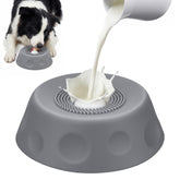 Homgaty slow feeder with ball in bone broth action helps control palatable treats.