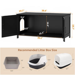 Homhedy all-in-one pet furniture used as end table with hidden litter area