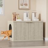Homhedy cat litter box enclosure front view with modern design that blends into decor