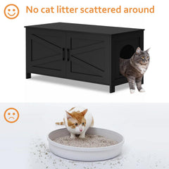 Homhedy cat litter box enclosure side-entry view for convenient access