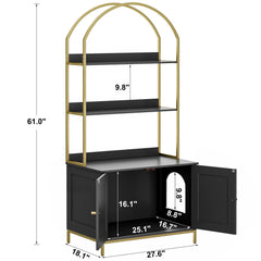 Homhedy top storage shelf keeps supplies within reach and organized.