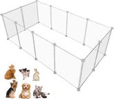 HOMICKER Pet Playpen: panel assembly shows simple setup and clear pet visibility