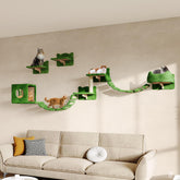 Homiflex cat wall shelves assembly kit showcasing sturdy brackets for secure vertical play.