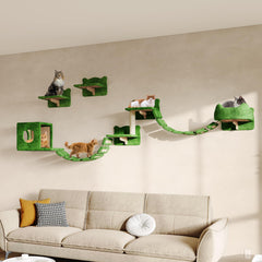 Homiflex cat wall shelves assembly kit showcasing sturdy brackets for secure vertical play.
