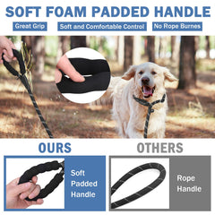 Homimp padded handle close-up highlighting comfortable grip during walks.