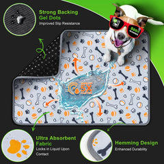 Anti-slip paw-design base keeps the pad securely in place on floors.