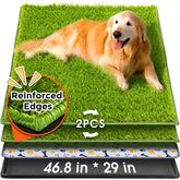 Hompet dog grass pad with tray, top view showing large indoor potty surface