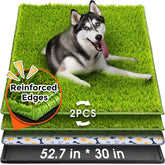 Hompet dog grass pad with tray, large top view, ideal for indoor potty.