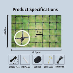 HOMYPOWER cat netting stainless reinforced safeguards pets with durable build