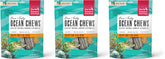 Honest Kitchen Crispy Cod Skins three-pack display for easy rewards.