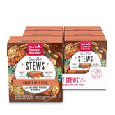The Honest Kitchen One Pot Stews label with roasted beef and kale, signaling premium, human-grade quality.