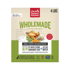 The Honest Kitchen Wholemade dehydrated chicken bag poured for quick hydration.