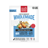 The Honest Kitchen Wholemade Turkey bag highlights limited ingredients for sensitive stomachs.
