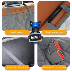 Honest Outfitters nonslip backseat cover with anchors minimizes shifting.
