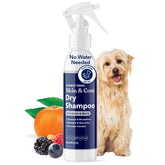 Honest Paws dog dry shampoo bottle front, waterless formula for quick refresh.