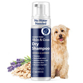 Honest Paws dog dry shampoo bottle enables quick waterless cleansing for between-bath refresh.
