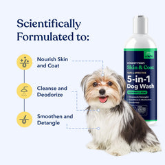 Honest Paws 5in1 coat care keeps fur clean, detangled, and moisturized.