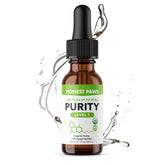 Honest Paws hemp oil for dogs bottle top view showing natural calming option