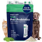 Honest Paws Probiotics dog powder jar for easy daily digestion support