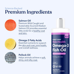 Honest Paws Salmon Oil coats pets with a soft, shiny fur.