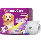 Honey Care All-Absorb dog diaper with breathable outer layer for comfort.