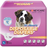 Honey Care All-Absorb disposable diapers with breathable outer layer for comfortable wear