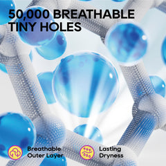 Honey Care All-Absorb diaper demonstrates 360-degree leak protection and absorbent core.