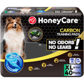 HONEY CARE All-Absorb puppy pads box front showing quick-potty training solution