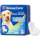 Honey Care All-Absorb wrap close-up shows secure dog fit for active dogs.
