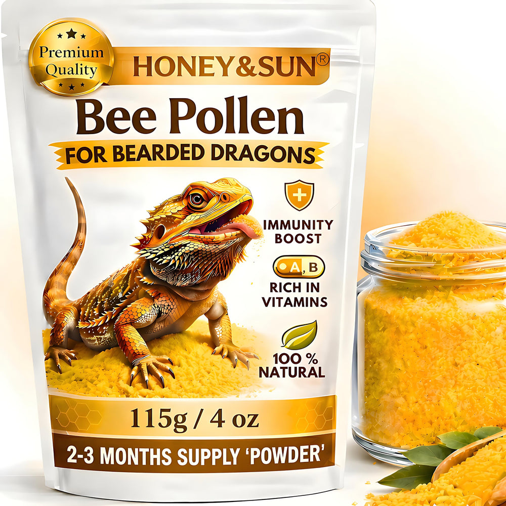 HONEY&SUN bee pollen powder dusting boosts greens appeal for beardies