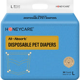 Honeycare female dog diapers with 360-degree leak protection for peace of mind