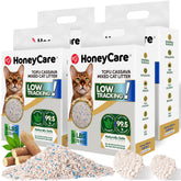 HoneyCare Tofu Cassava Litter shows fast clumping for quick cleanup.