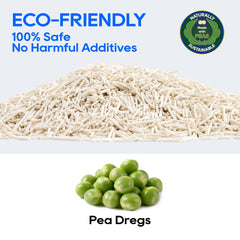 HoneyCare Tofu Litter low-dust formula minimizes airborne dust and mess.