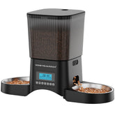 HoneyGuardian dual bowls side-by-side for two cats, easy feeding.