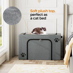 Honiakaka top bed view shows plush surface providing cozy nap space for cats.
