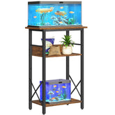 HOOBRO 10-gallon aquarium stand top surface supports a stable tank.